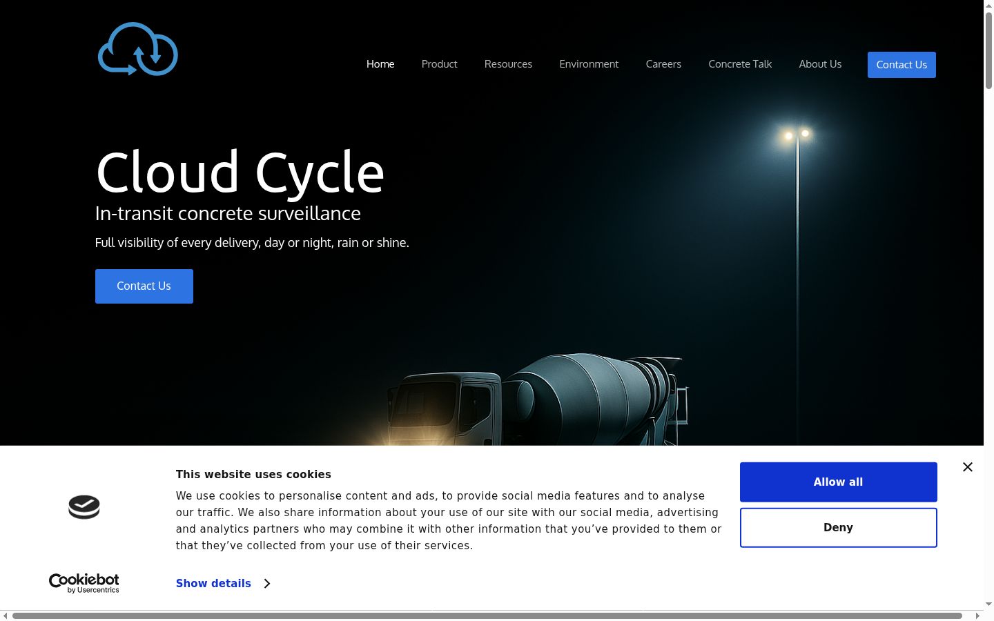 Screenshot del banner di consenso mostrato prima di qualsiasi interazione