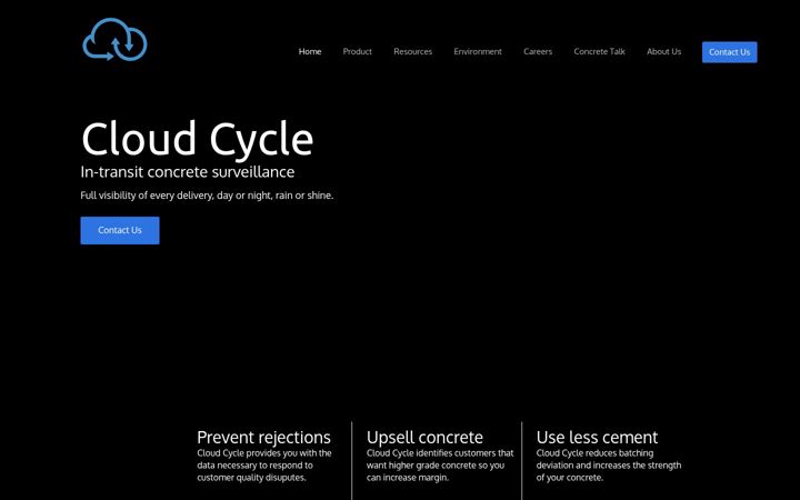 Screenshot of cloudcycle.com