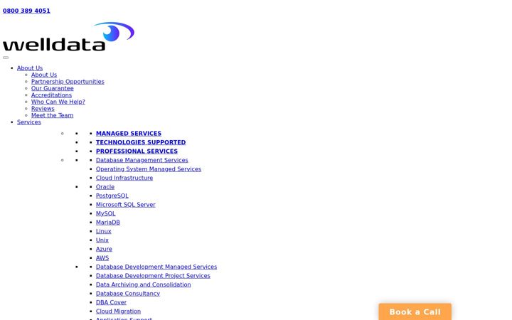 Screenshot of clouddatabasesupport.com
