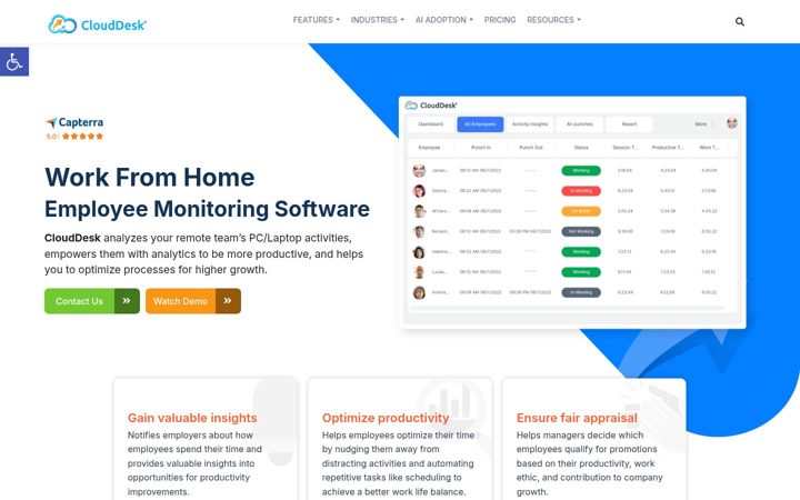 Zrzut ekranu clouddesk.ai