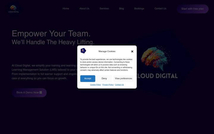 Екранна снимка на clouddigital.co.za