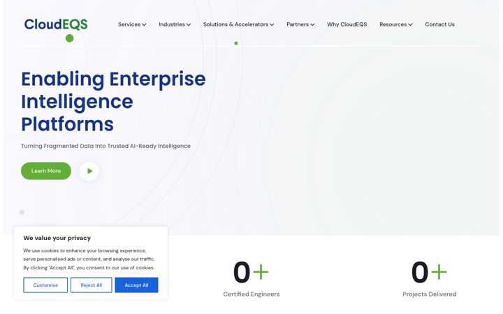 Screenshot of cloudeqs.com