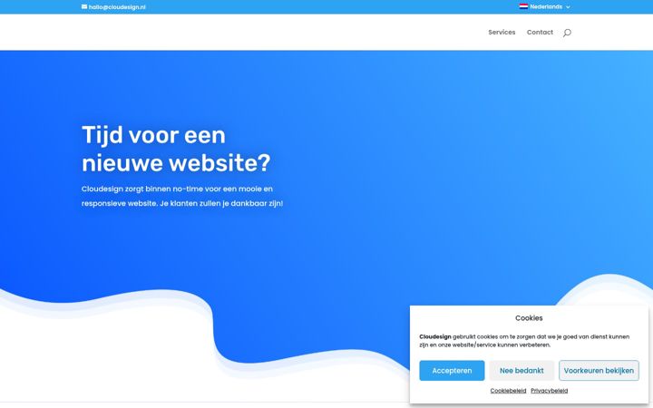 Skjámynd af cloudesign.nl
