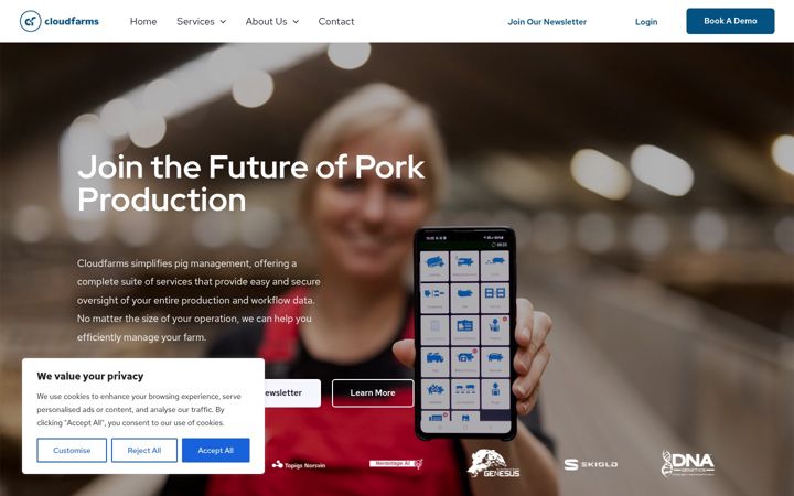 Screenshot of cloudfarms.com