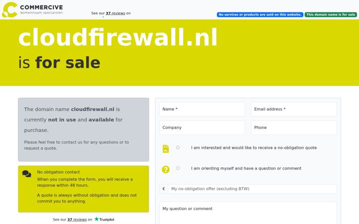Snimka zaslona za cloudfirewall.nl