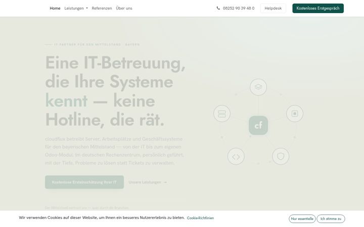 Screenshot of cloudflux.gmbh