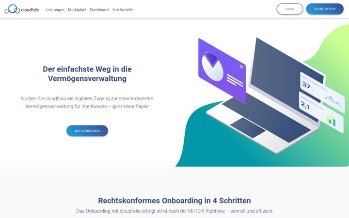 Screenshot of cloudfolio.de