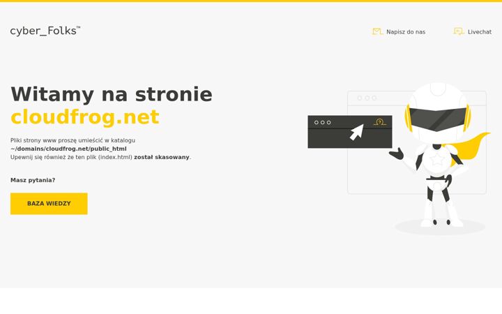 Screenshot of cloudfrog.net