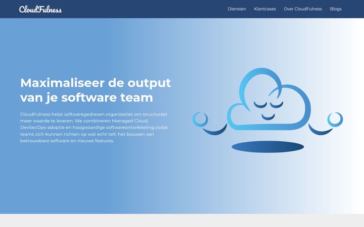 Snimka zaslona za cloudfulness.nl