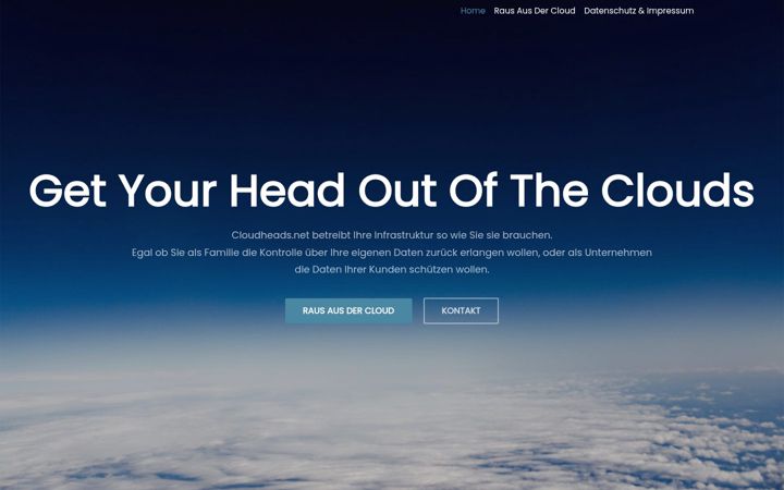Screenshot of cloudheads.eu