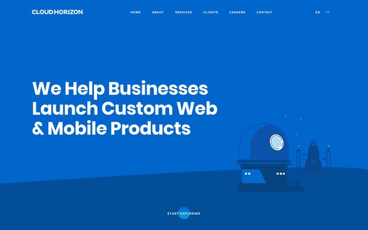 Screenshot of cloudhorizon.com