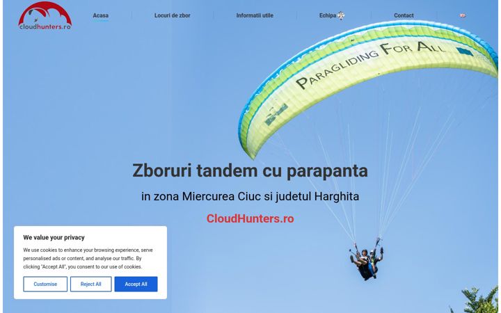 Zrzut ekranu cloudhunters.ro
