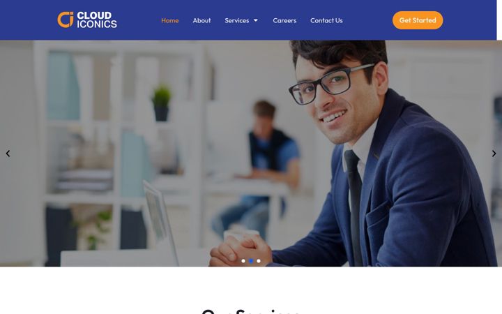 Screenshot of cloudiconics.com