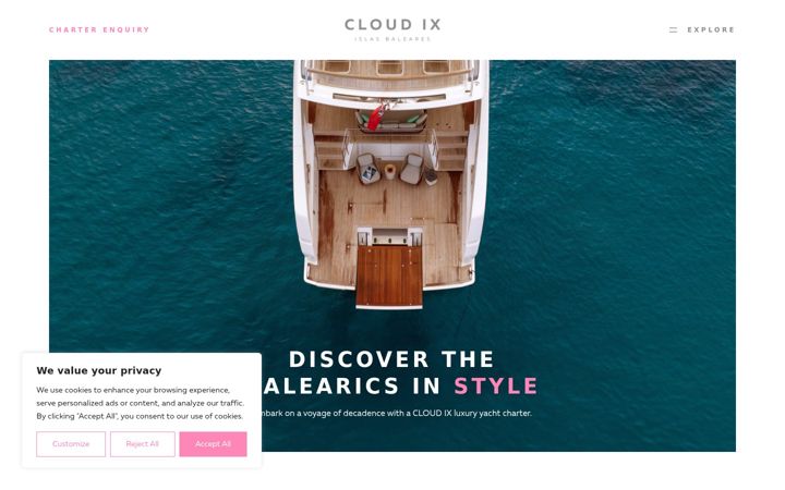 Screenshot of cloudixyacht.com
