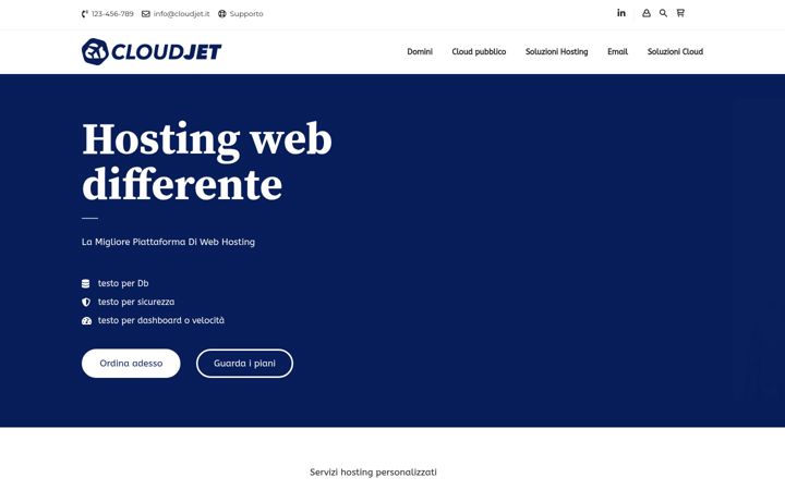 Posnetek zaslona cloudjet.it