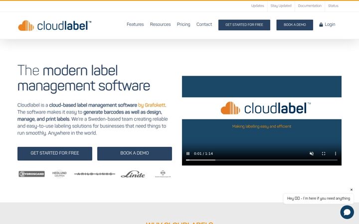 Screenshot of cloudlabel.com