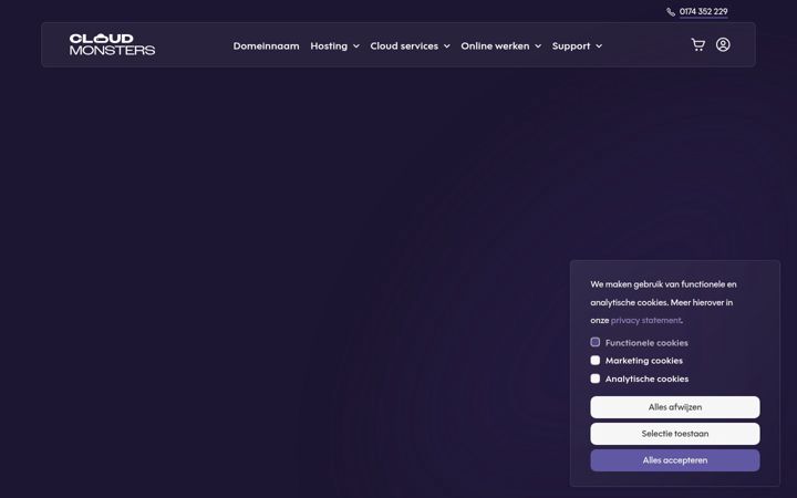 Screenshot of cloudmonsters.nl