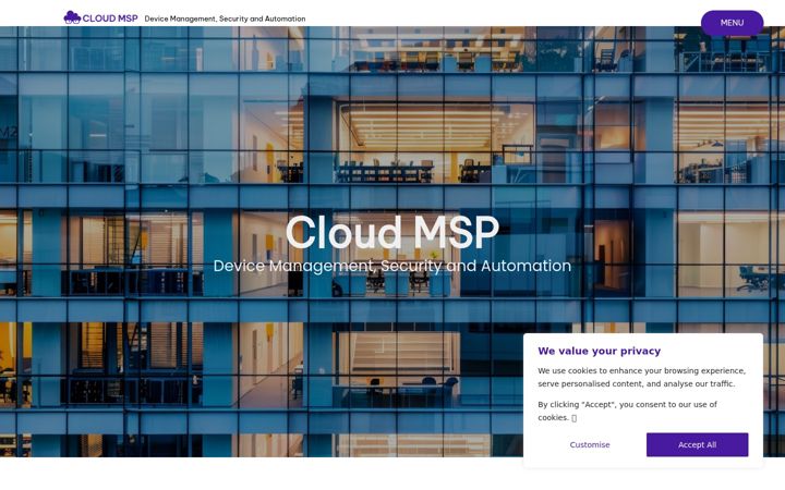 Screenshot του cloudmsp.uk
