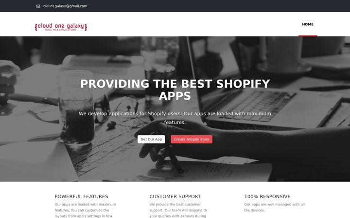 Screenshot of cloudonegalaxy.com