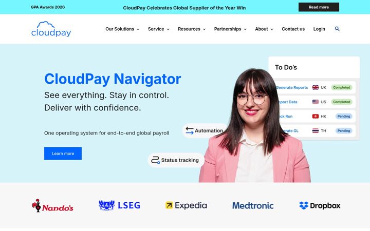 Screenshot di cloudpay.net