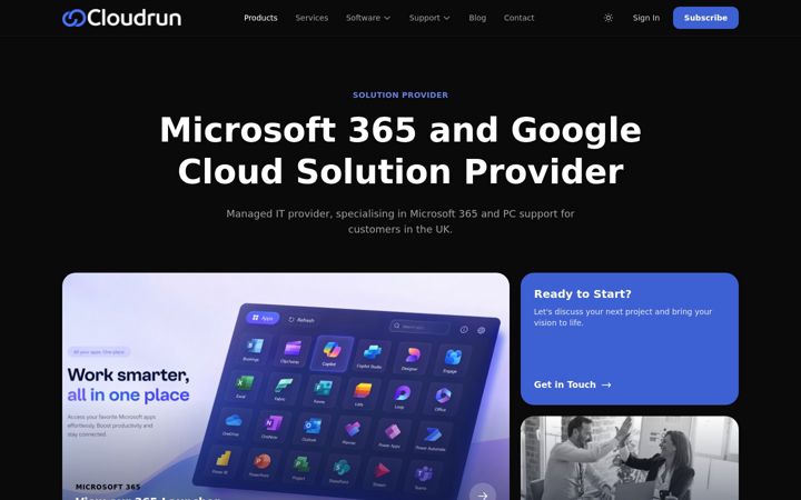 Screenshot ta' cloudrun.co.uk