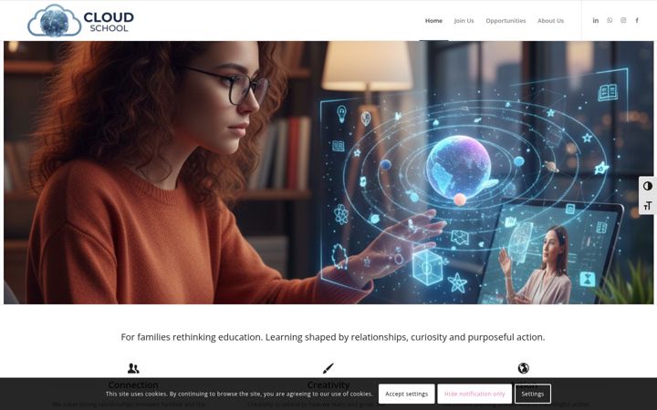 Screenshot of cloudschool.world