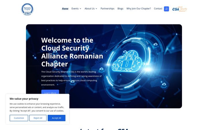 Zrzut ekranu cloudsecurityalliance.ro