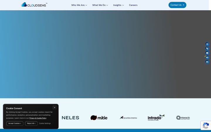 Zrzut ekranu cloudsens.ai
