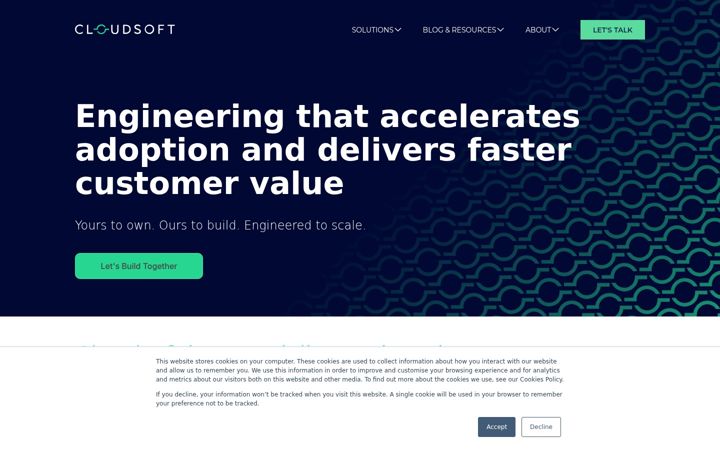 Екранна снимка на cloudsoft.io