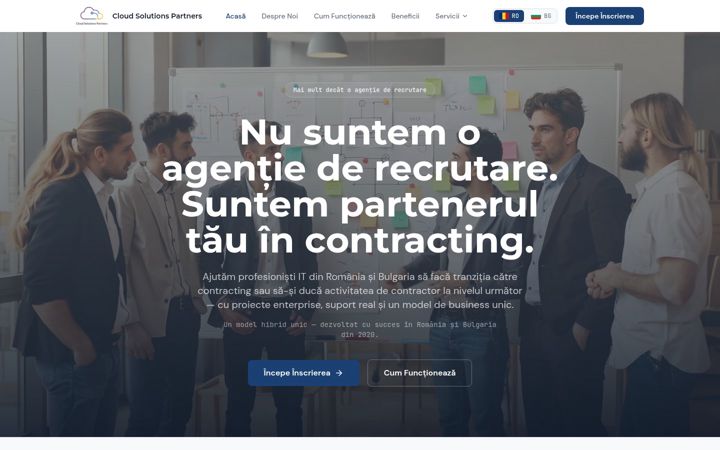 Zrzut ekranu cloudsolutionspartners.ro