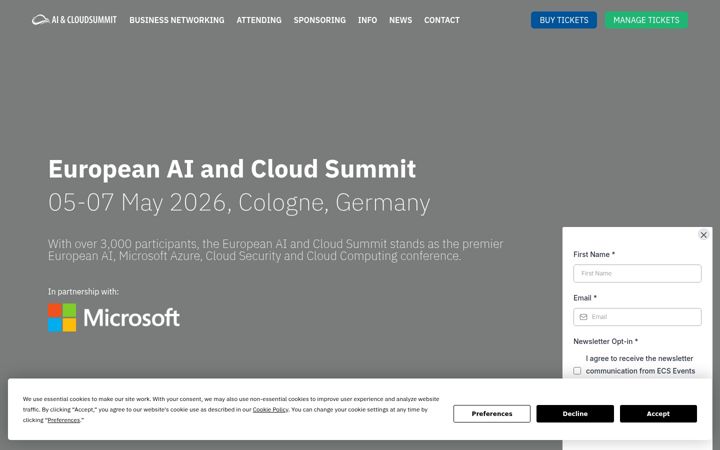 Ekraanipilt saidist cloudsummit.eu