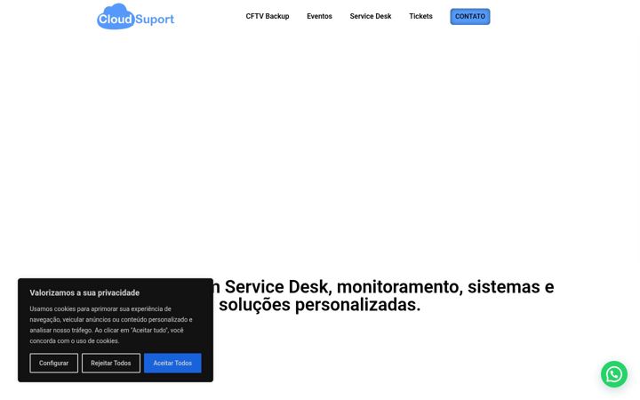 Posnetek zaslona cloudsuport.com.br