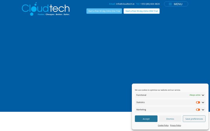 Capture d'écran de cloudtech.ie