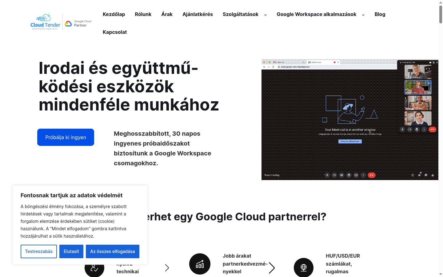Ekrānuzņēmums ar piekrišanas baneri, kas tika rādīts pirms jebkādas mijiedarbības