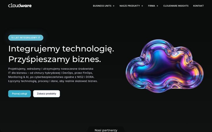 Screenshot stránky cloudware.pl