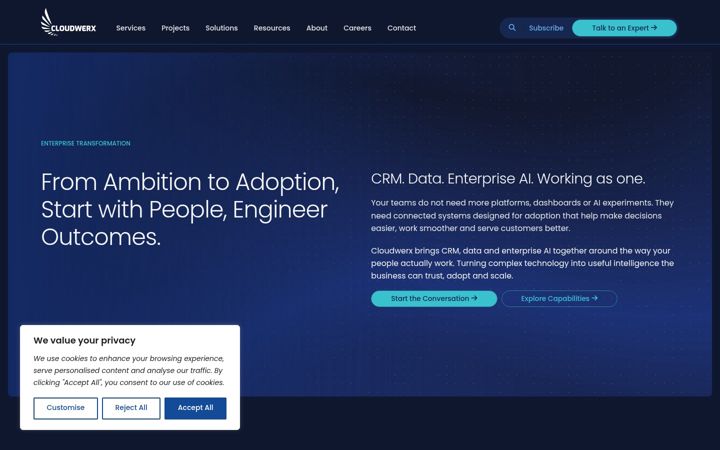 Capture d'écran de cloudwerx.co