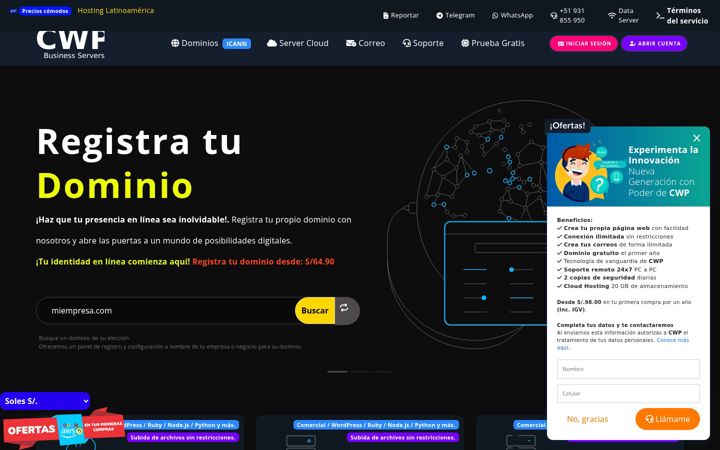 Screenshot ta' cloudworldprox.com