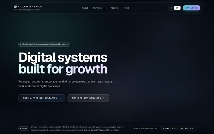 Screenshot of cloudynamics.it