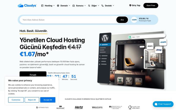 Екранна снимка на cloudys.tr
