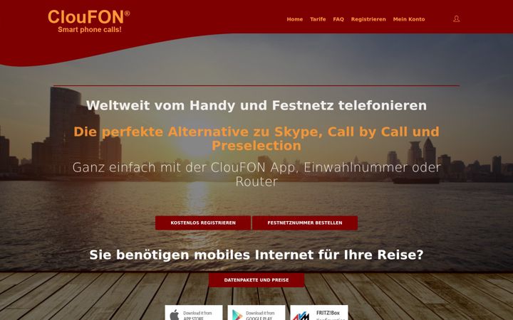 Screenshot of cloufon.de