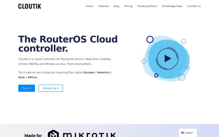 Screenshot van cloutik.com