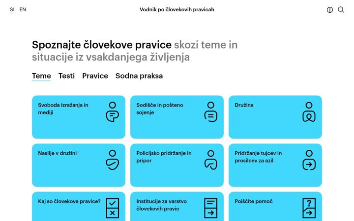 Screenshot di clovekovepravice.si