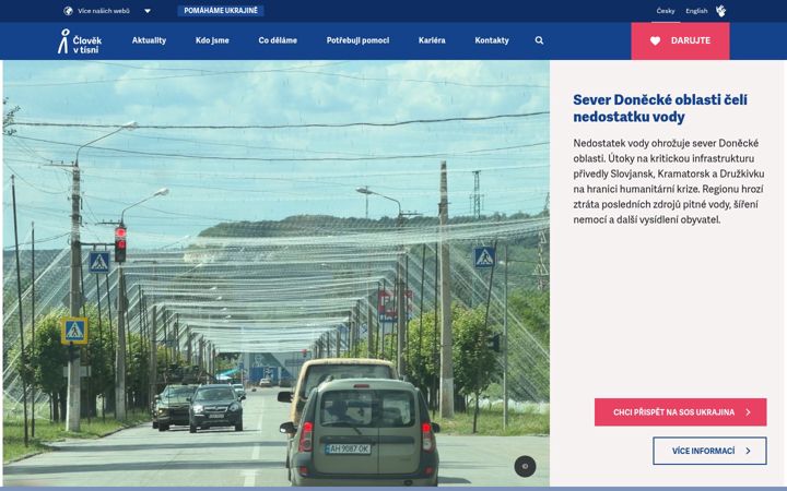 Screenshot of clovekvtisni.cz