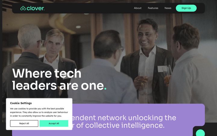 Екранна снимка на cloverconnect.io