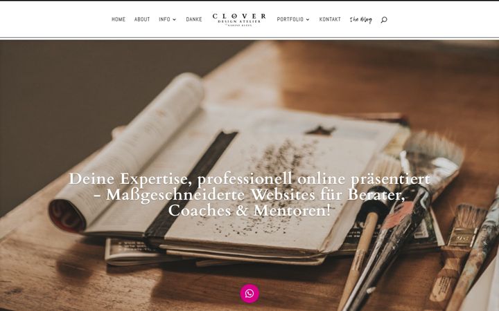 Screenshot of cloverdesignatelier.de