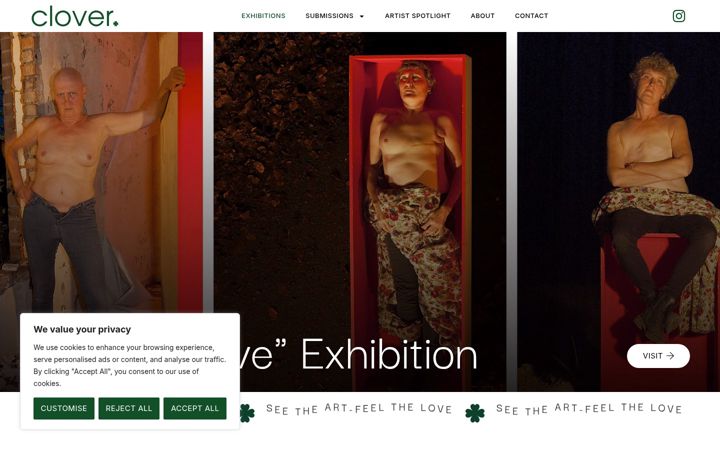 Captura de pantalla de clovergallery.eu