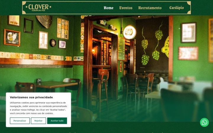 Posnetek zaslona cloverpub.com.br