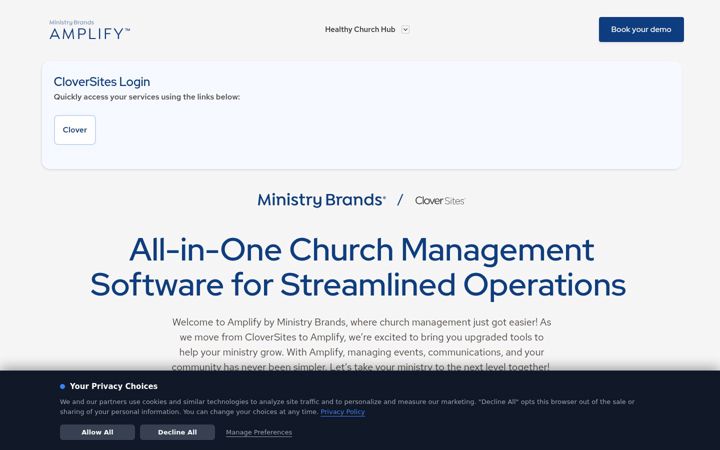Screenshot of cloversites.com