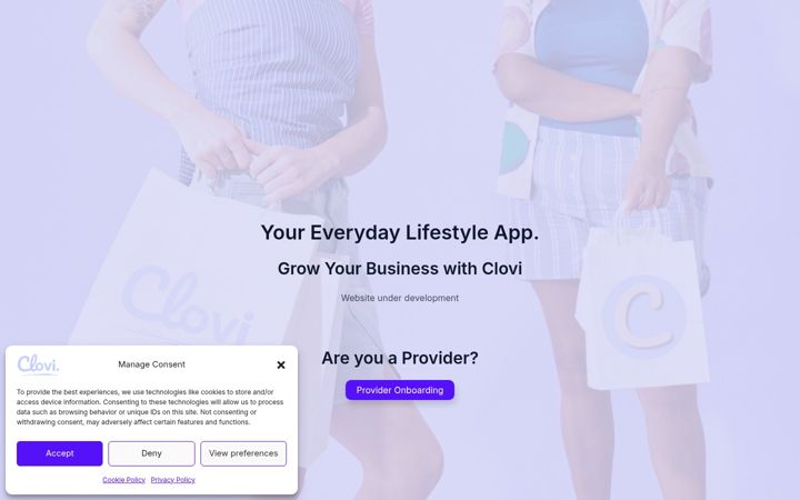 Screenshot of clovi.life