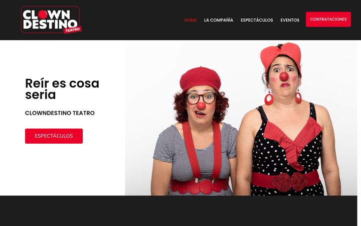 Screenshot ta' clowndestinoteatro.com